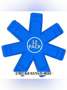 Pot & Pan Protectors 12 Pack Prevent Scratches NEW Blue Color